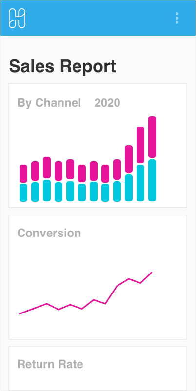 Hublify Analytics Sales Report Mobile