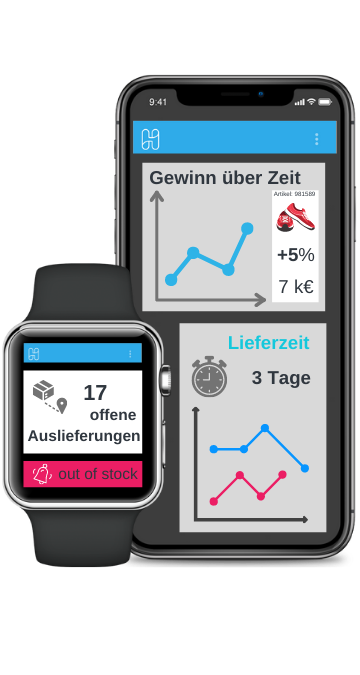 Screenshot Hublify WaWi Dashboard