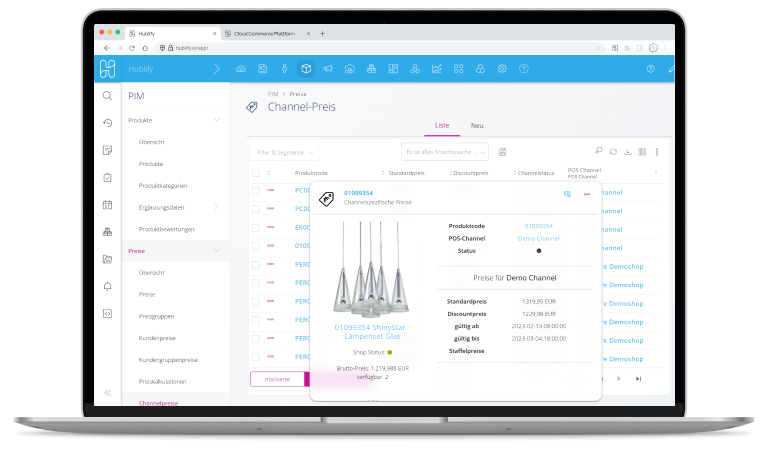 Demo Hublify PIM Channelpreise 768 Device