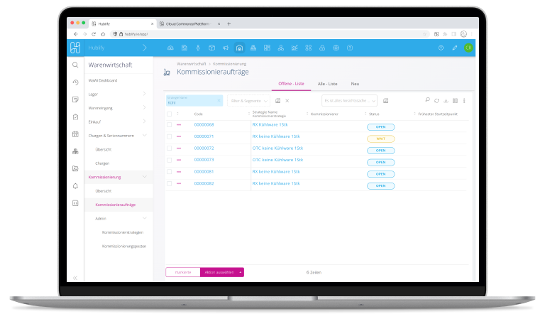 Demo Hublify Warehouse Kommissionierung 768 Device