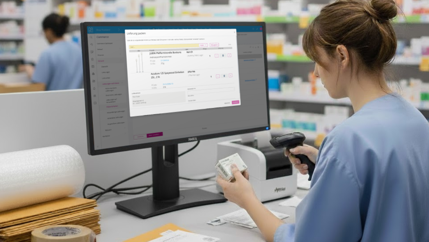 Hublify Scan Packtisch